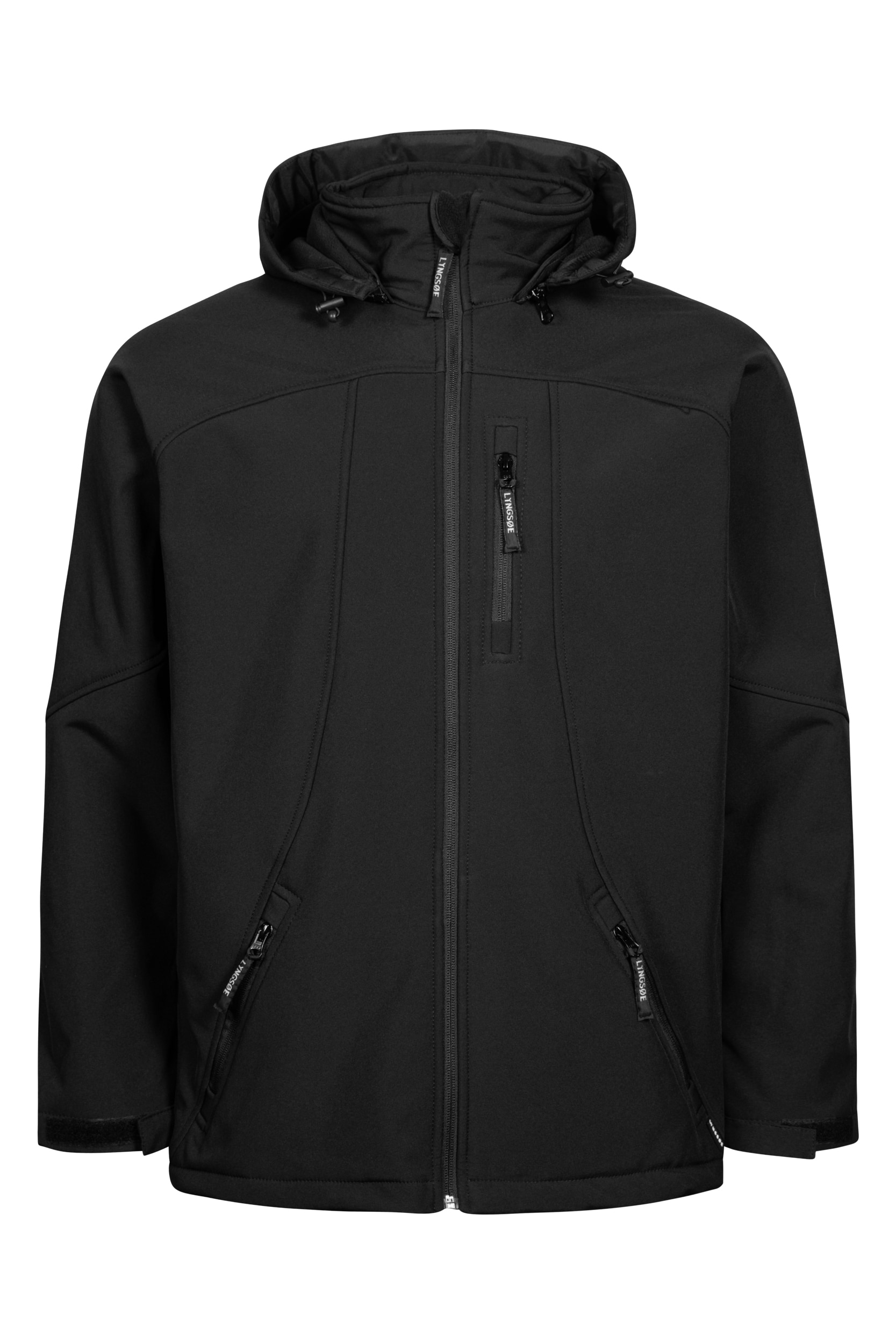 Softshell jakke sort FOX200-07. Åndbar vindtæt